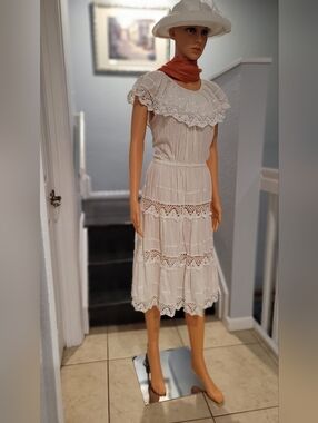 Vintage White Cotton Dress